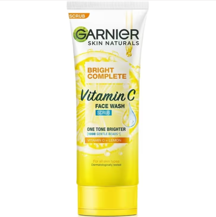اسکراب روشن کننده صورت ویتامین سی گارنیه Garnier Bright Complete حجم 100 میلی لیتر